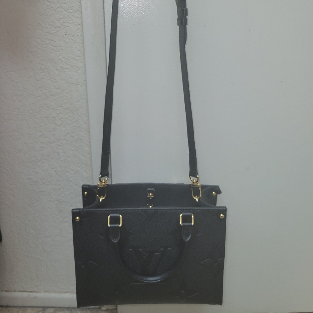 The NEW Boutique On The Go Black Satchel with Gold Hardware - Picture 3 of 11